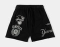 New York Yankees Street Team Fleece Mens Shorts (Black/Gray)