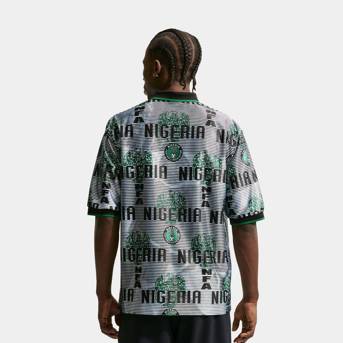 Nigeria Energy Dri Fit Soccer Mens Jersey (White/Black/Pine Green/Electric Green)