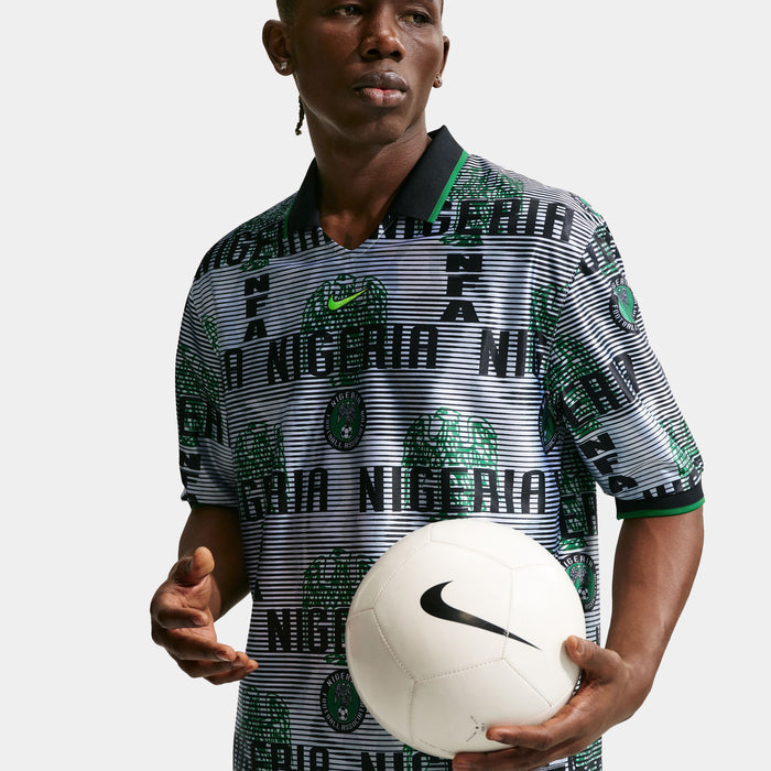 Nigeria Energy Dri Fit Soccer Mens Jersey (White/Black/Pine Green/Electric Green)