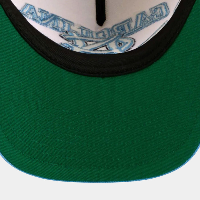 North Carolina Tar Heels Arched 950AF Snapback Mens Hat (Carolina/Tan/Navy)