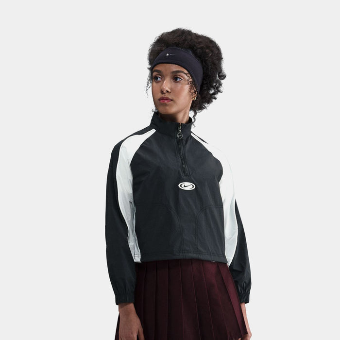 NSW 1/4 Zip Tracksuit Grade School Jacket (Black/White/White/White)