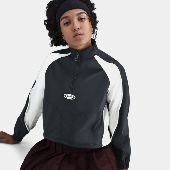 NSW 1/4 Zip Tracksuit Grade School Jacket (Black/White/White/White)