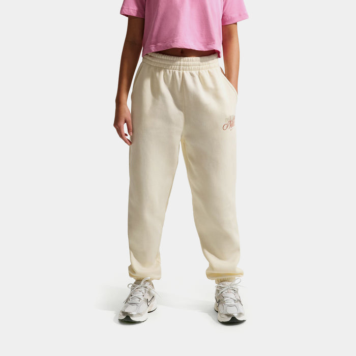 NSW Club Fleece Loose Graphic Grade School Joggers (Beige/Pink)