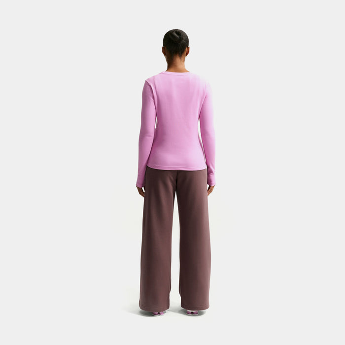 NSW Club Fleece Mid Rise Wide Leg Womens Sweatpants (Tattoo/White)