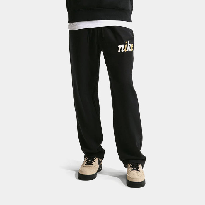 NSW Club Fleece Open Hem Mens Pants (Black/Black/Sail)