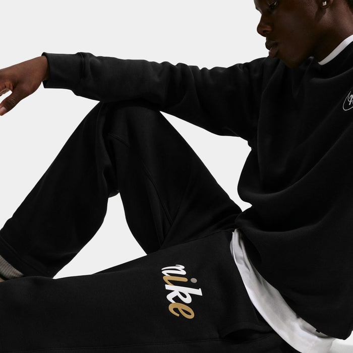 NSW Club Fleece Open Hem Mens Pants (Black/Black/Sail)