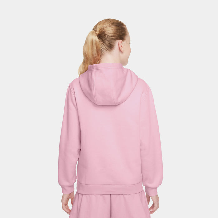 NSW Club Fleece Pullover Grade School Hoodie (Medium Soft Pink/White)