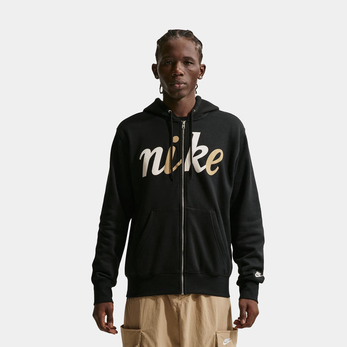 NSW Club Fleece Zip Up Mens Hoodie (Black/Beige)