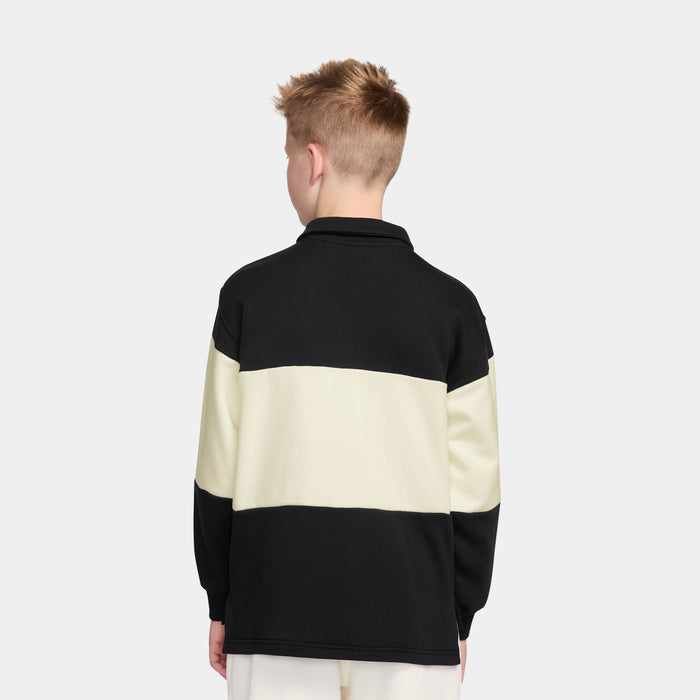 NSW Club French Terry Rugby Grade School Long Sleeve Shirt (Black/Sail/White)