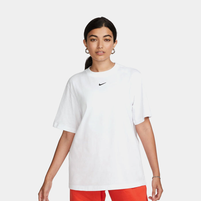 NSW Essential Womens Short Sleeve Shirt (White/Black)