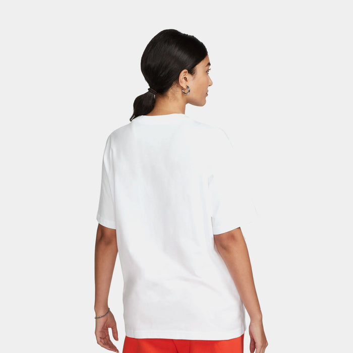 NSW Essential Womens Short Sleeve Shirt (White/Black)