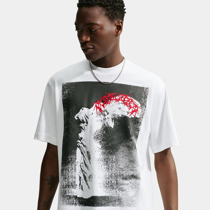 NSW Goddess Print Mens Short Sleeve Shirt (White)