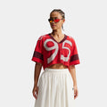 NSW Oversized Cropped Womens Jersey (Red/White)