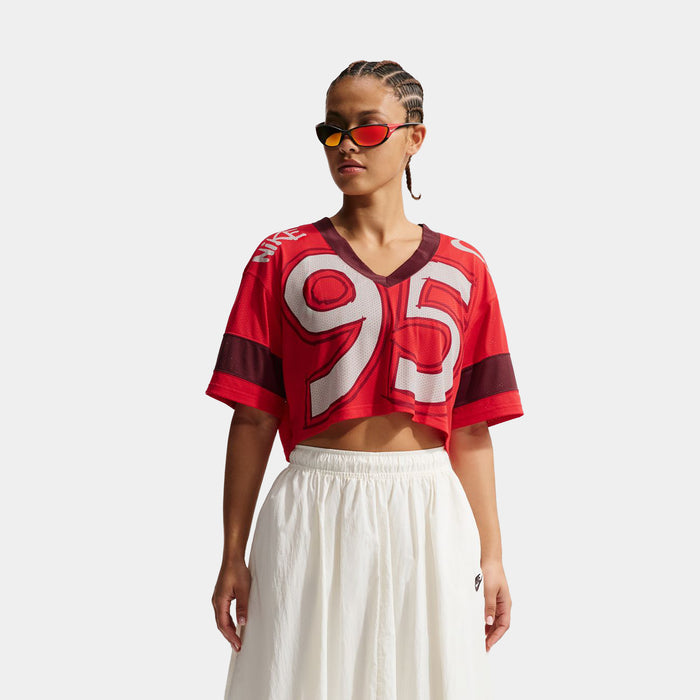 NSW Oversized Cropped Womens Jersey (Red/White)