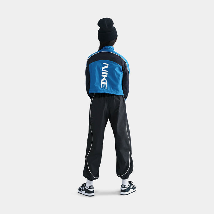 NSW Woven Track Grade School Pants (Black/Black/White)
