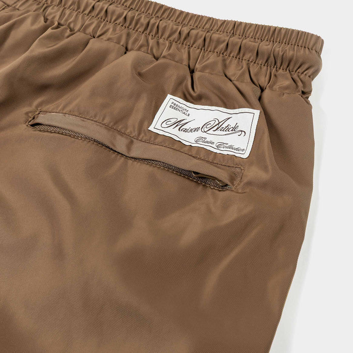 Nylon Hybrid Mens Shorts (Taupe)