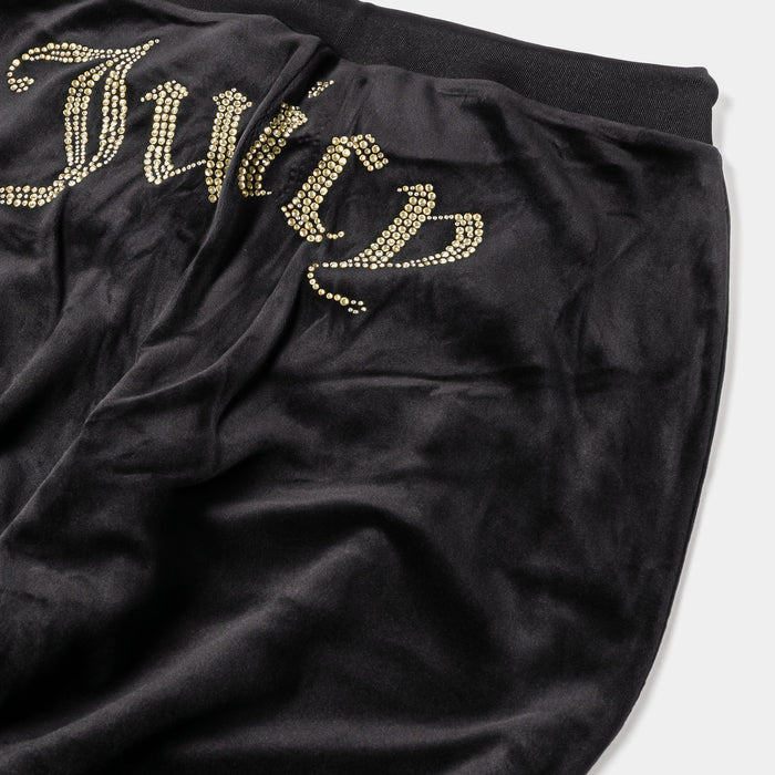 OG Big Bling Velour Track Womens Pants (Black/Gold)