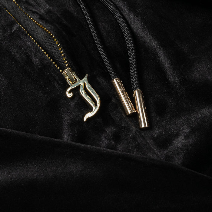OG Big Bling Velour Womens Jacket (Black/Gold)