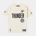 Oklahoma City Thunder Original Mens Short Sleeve Shirt (Beige/White)
