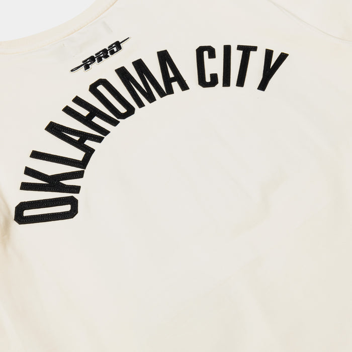 Oklahoma City Thunder Original Mens Short Sleeve Shirt (Beige/White)