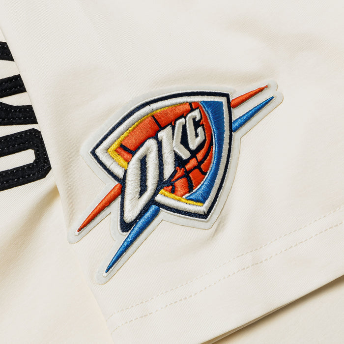Oklahoma City Thunder Original Mens Short Sleeve Shirt (Beige/White)