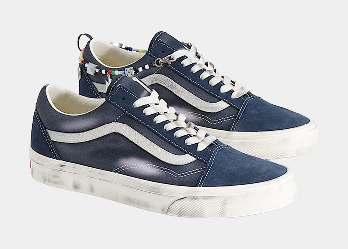 Old Skool Charms Mens Lifestyle Shoes (Parisian Night Blue)