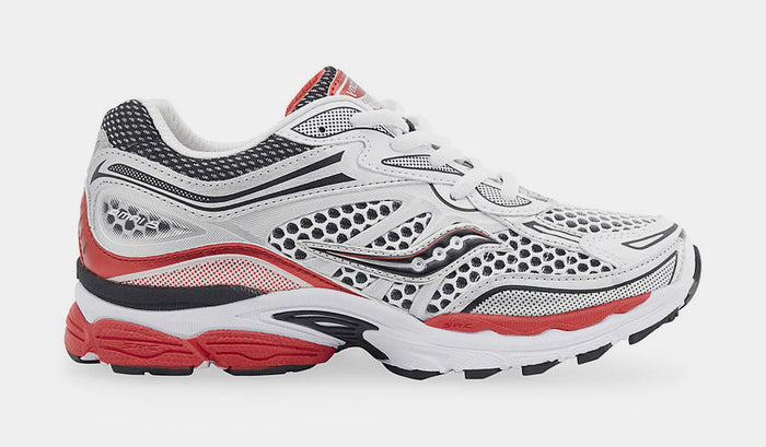 Omni 9 Grade School Running Shoes (White/Red)