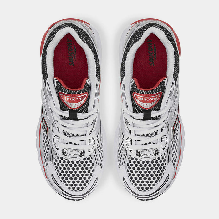 Omni 9 Grade School Running Shoes (White/Red)