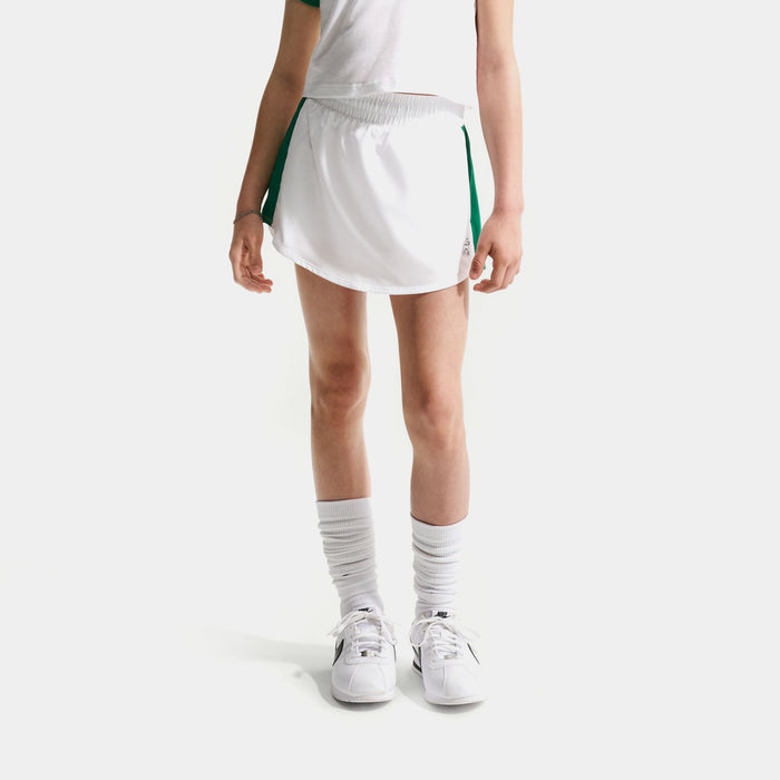 One Dri Fit High Waisted Grade School Skort (White/Malachite)