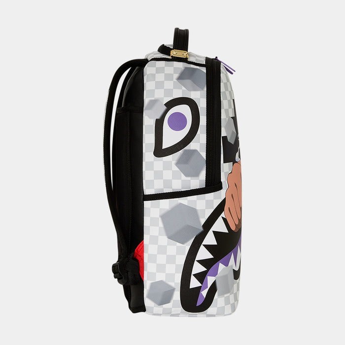 One Piece Gear 5 Luffy Checkered Smash Mens Backpack (White/Grey)