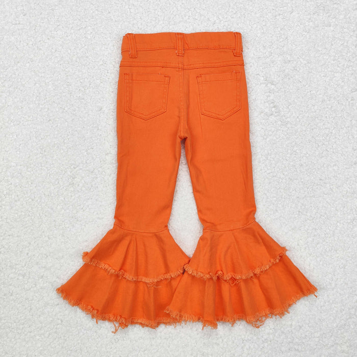 Orange Denim Bell Bottom Jeans            E1-11