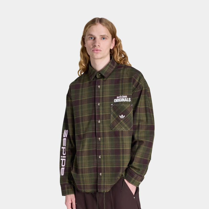 Originals Flannel Graphic Work Mens Long Sleeve Shirt (Focus Olive)
