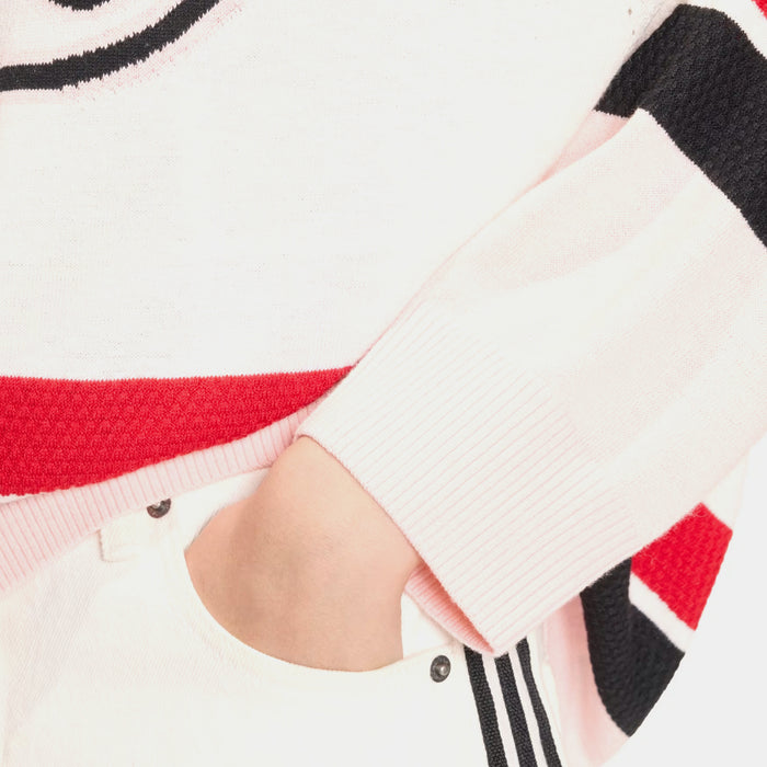 Originals OS Sport Womens Long Sleeve Jersey (White/Sandy Pink/Better Scarlet)