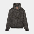 Overdyed Camo Fleece Pullover Mens Hoodie (Grey/Brown)