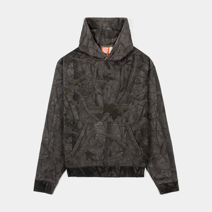 Overdyed Camo Fleece Pullover Mens Hoodie (Grey/Brown)