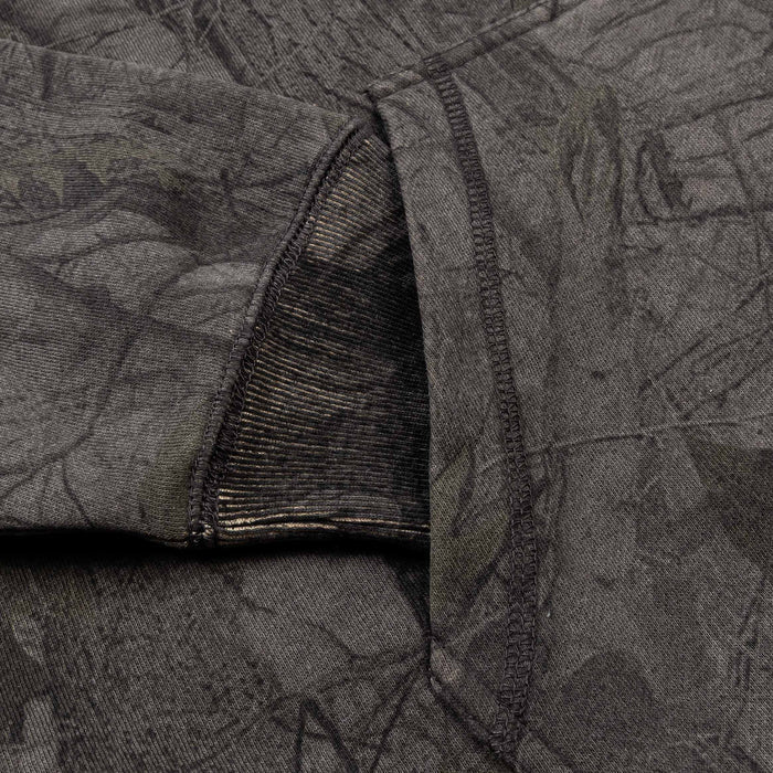 Overdyed Camo Fleece Pullover Mens Hoodie (Grey/Brown)