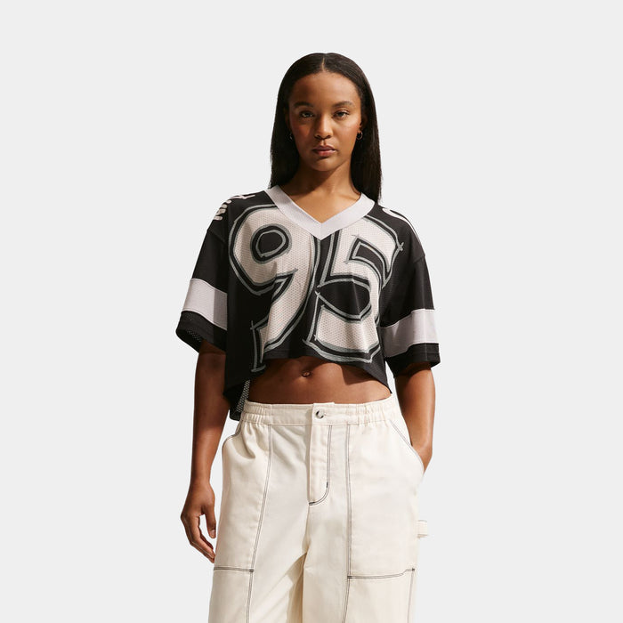 Oversized Cropped Womens Jersey (Black/Light Smoke Grey/Chalk)