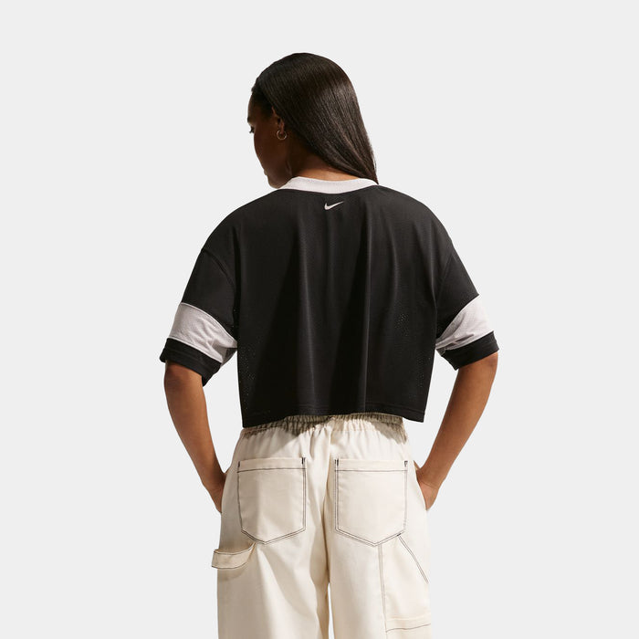 Oversized Cropped Womens Jersey (Black/Light Smoke Grey/Chalk)