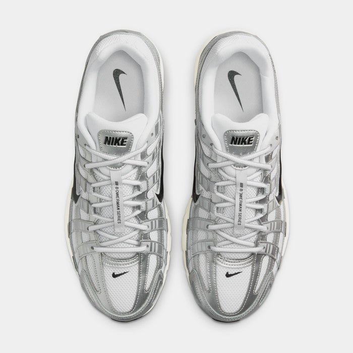 P-6000 Mens Running Shoes (White/Metallic Silver/Flat Silver/Black)