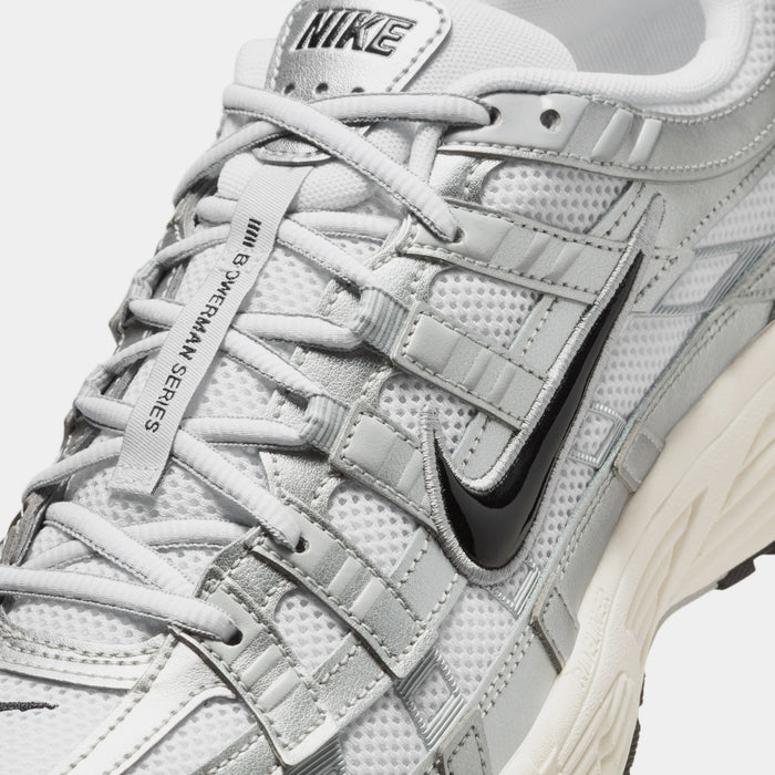 P-6000 Mens Running Shoes (White/Metallic Silver/Flat Silver/Black)