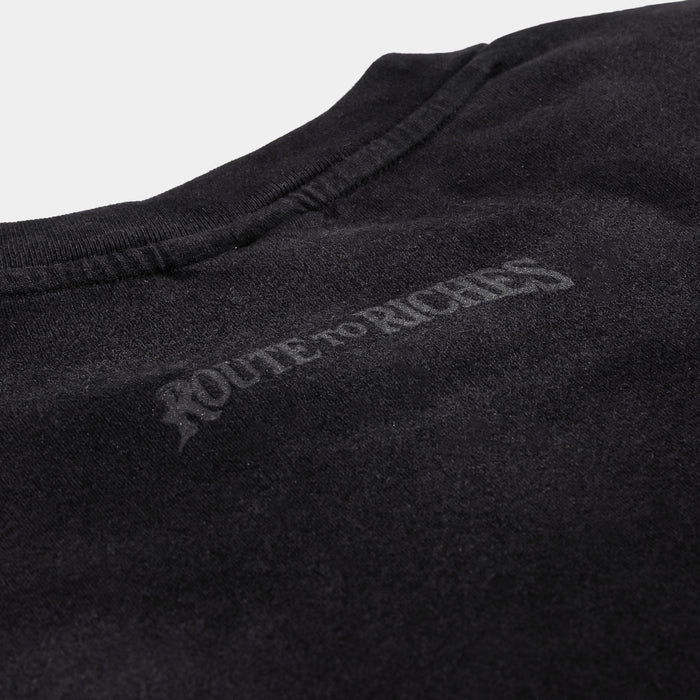 Pegasus Washed Mens Short Sleeve Shirt (Black/Black)