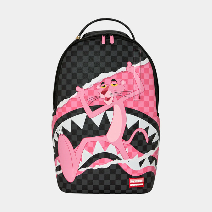 Pink Panther On The Run Mens Backpack (Pink/Grey)