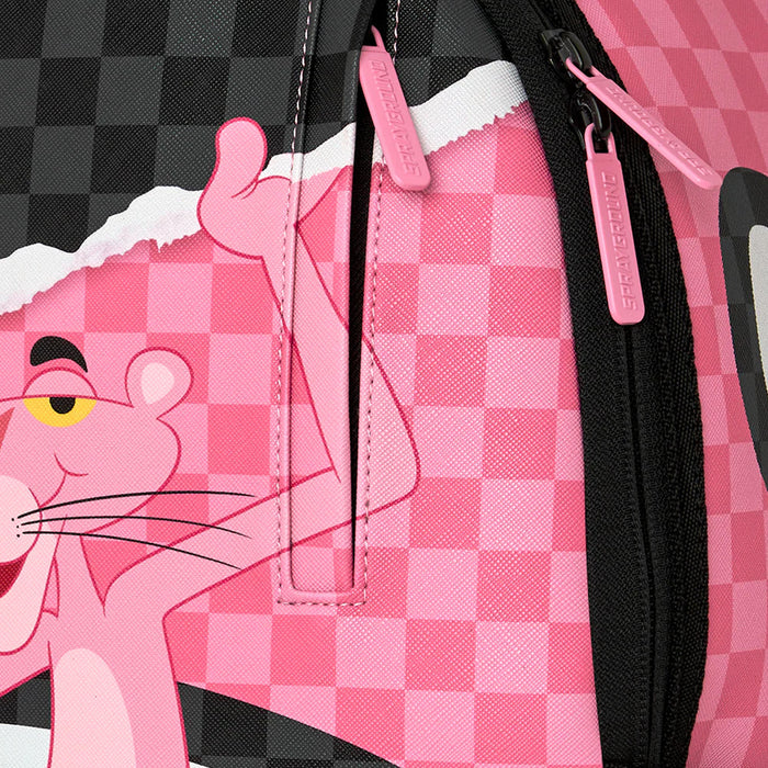 Pink Panther On The Run Mens Backpack (Pink/Grey)