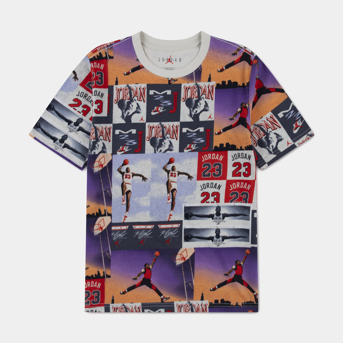 Posterized Air Grade School Short Sleeve Shirt (Red/White)