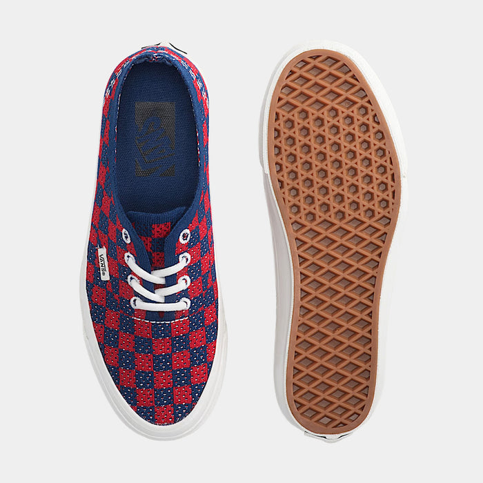 Premium Authentic Checkerboard Mens Lifestyle Shoes (Checkerboard Red/Blue)