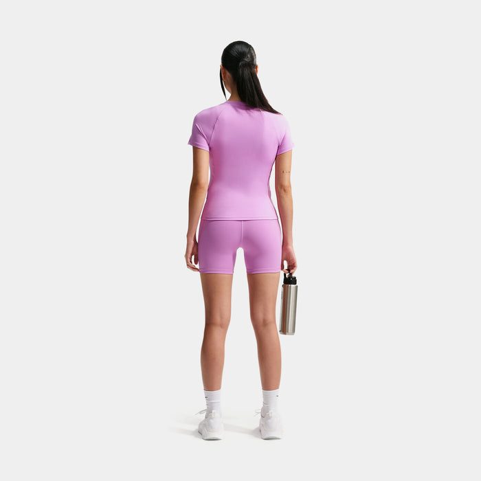 Pro 365 5" Mid Rise Womens Shorts (Light Magenta/White)