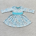 (Promotion)6 A13-3Long sleeve knee length dress
