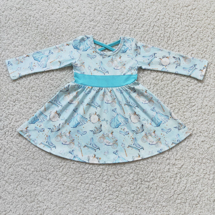 (Promotion)6 A13-3Long sleeve knee length dress