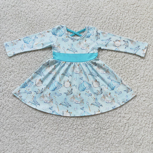 (Promotion)6 A13-3Long sleeve knee length dress