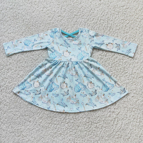 (Promotion)6 A13-3Long sleeve knee length dress